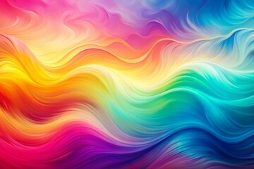 Obraz premium Vibrant abstract gradient with smooth, blended hues creating a soft, dreamy, and colorful visual effect