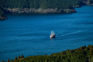 芦ノ湖と遊覧船