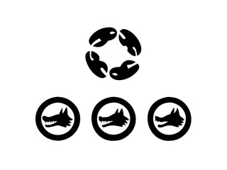 Black the crocodile logo 