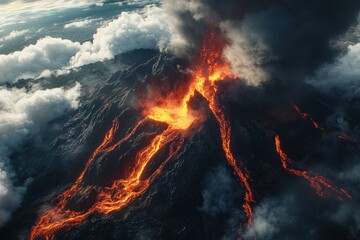Volcanic Eruption from Above