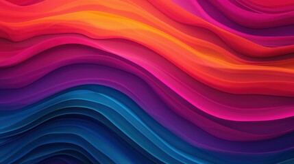 Fototapeta premium Vibrant fluid motion abstract patterns digital art colorful waves modern graphics creative design