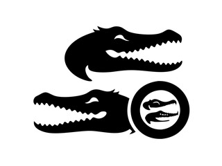 Black the crocodile logo 