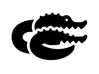 Black the crocodile logo 