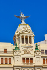 Obraz premium The building Union and Phoenix in Valencia
