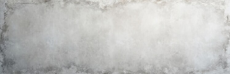 Obraz premium Grunge wall texture background. Soft grey plaster. Panoramic abstract cement stone backdrop with copy space. Ideal for designers, websites, posters, banners, social media.