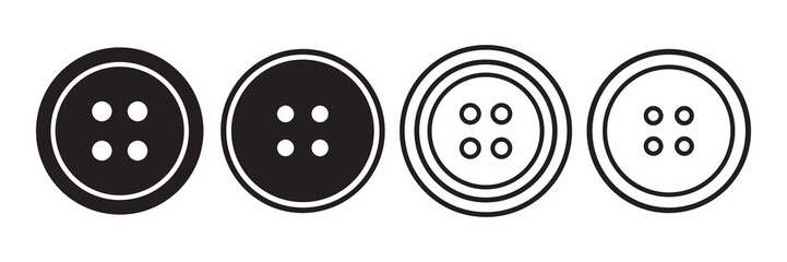 Button Solid icon. Sewing button silhouette. Vector illustration eps 10