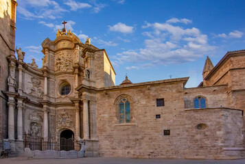 Exterior of the Valencia Cathedral, Spain