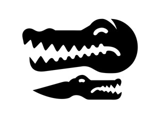 Black the crocodile logo 