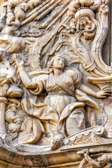 Facade, Balcony, and Art Details on the National Museum of Ceramics, Valencia, Spain