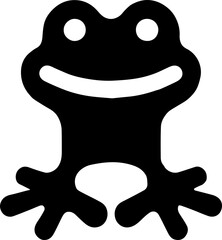 Cute Frog with Funny Legs Logo Icon Vector