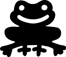 Happy Frog Logo Icon Vector