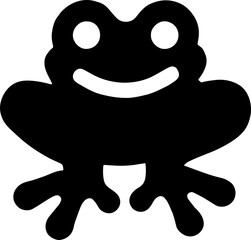 Cute Frog Logo Icon Vector