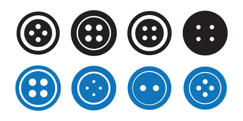 Button Solid icon. Sewing button silhouette. Vector illustration eps 10