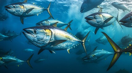 Speed and Agility of Tuna Highlighted in Underwater Scenes Leading to Interactive Learning Event created with Generative AI technology