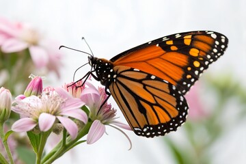Obraz premium beautiful monarch butterfly on flower