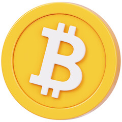 Obraz premium Bitcoin (BTC) 3D Icon Illustration 