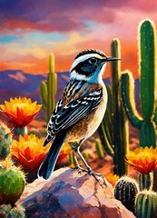 bird in the desert