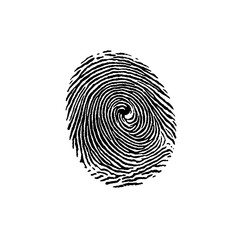 Fingerprint isolated on transparent background png