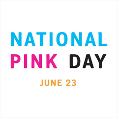 National Pink Day Celebration Background,Pink Heart with National Pink Day Text,Vibrant National Pink Day Vector Design,Minimalist National Pink Day Poster,National Pink Day Greeting Card Design