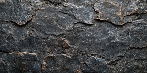 Obraz premium Dark gray rough grainy stone texture background with natural uneven surface and subtle variations in tone, perfect for architectural, industrial 