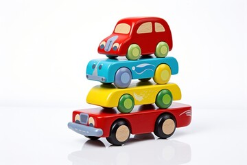 stackable baby toy car set featuring multiple mini vehicles in different shapes and colors designed for early learning