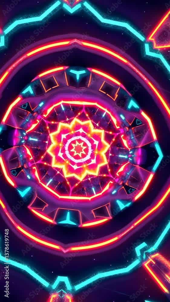Aufkleber A colorful, abstract design with a star in the center. The design is made up of many different colors and shapes