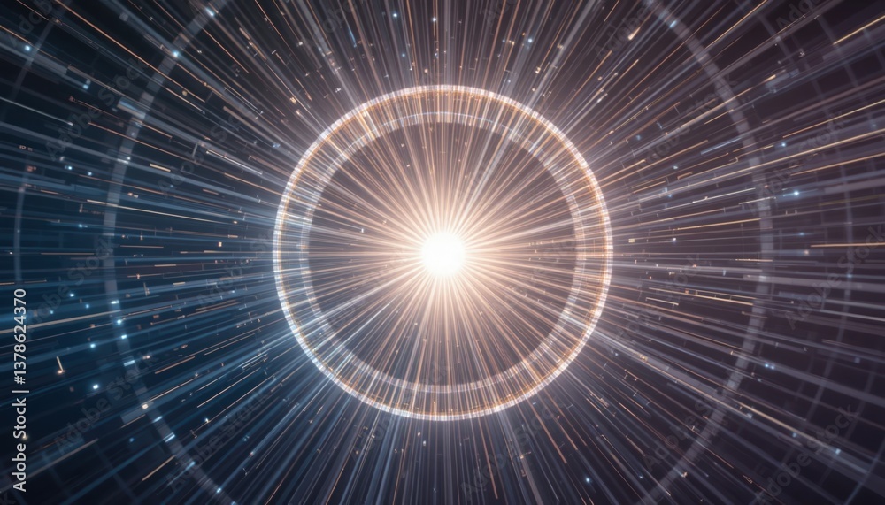 Poster exploring the cosmic energy burst stellar events in space digital art abstract universe high-tech en