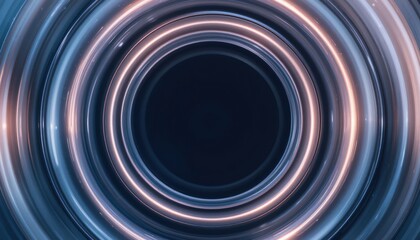 Fototapeta premium Dynamic circular motion animation digital space graphic design futuristic environment abstract viewpoint visual concept for digital art creation
