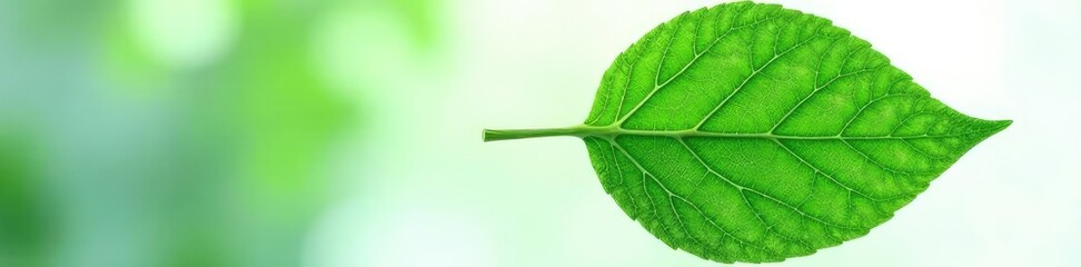 Dark green leaf with intricate veins on white background, flora, greens, plant life