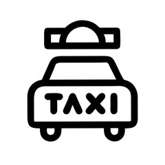 Obraz premium Taxi icon graphic design in minimalist style with black outline 