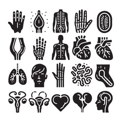 set of hand drawn icons for business