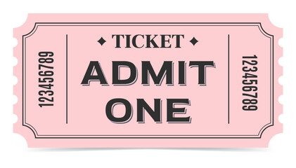 Retro vector ticket