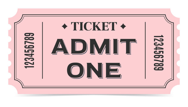 Retro vector ticket