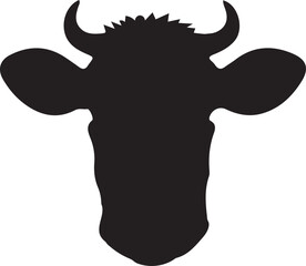 Cow clip art design on plain white transparent isolated background for card, shirt, hoodie, sweatshirt, apparel, card, tag, mug, icon, poster or badge