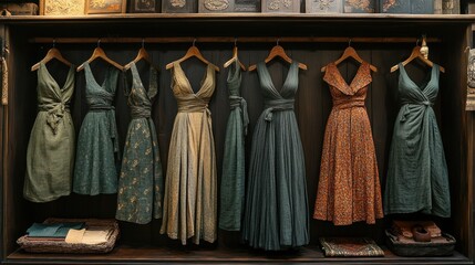 Vintage Dresses Boutique Display