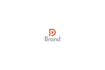 Minimal Letter DP or PD logo design with white background. 