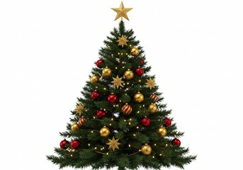 Christmas tree isolated on white background