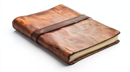 Obraz premium A leather bound book with a brown cover