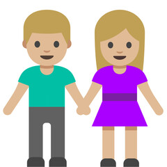 Couple Holding Hands (Light Skin Tone)
