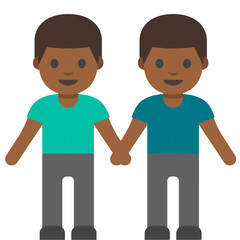 Men Holding Hands (Dark Skin Tone)

