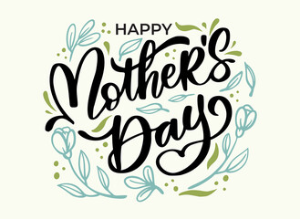 Mothers day concept lettering vector illustration