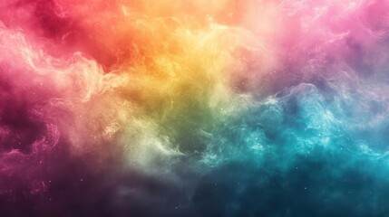 Ethereal multi-colored cosmic cloudscape with wispy tendrils and subtle stardust