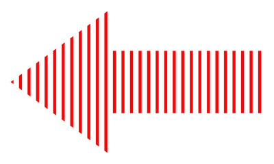 Stripes arrowしましまの赤い矢印