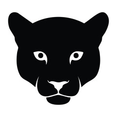 Black panther head vector illustration isolated on white background 