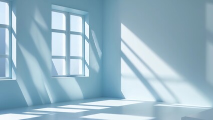 Obraz premium Abstract blue background with drop shadow and light. Backdrop for product presentation 