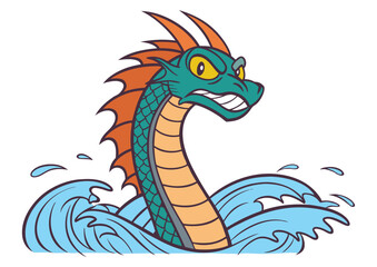 Serpent like dragon ancient water dragon