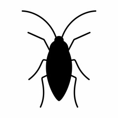 Cockroach animal silhouette. design  image