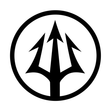 Trident logo icon. Vector image