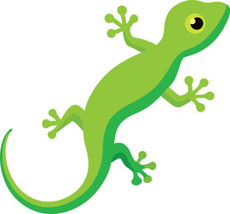 Madagascar Gecko Lizard Vector Illustration | Simple Salamander Logo Icon | Reptile Clipart Design