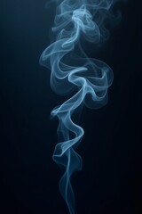 Obraz premium An abstract phone wallpaper showcasing swirling, ethereal smoke in deep blacks and electric blues with subtle gold accents, creating a mysterious and elegant atmosphere
